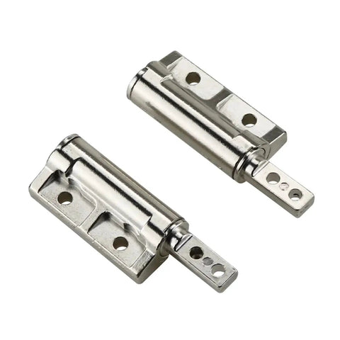 Two zinc-alloy damping hinges with mounting plates; right-handed, 360° rotation, 2.5 N.m torque