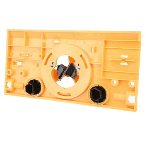 35mm Hinge Jig For Woodworking With Cutter And 16 Inch Bit Yellow Pro Grade Precise Hinge Hole Locator With Easy To Read Scales