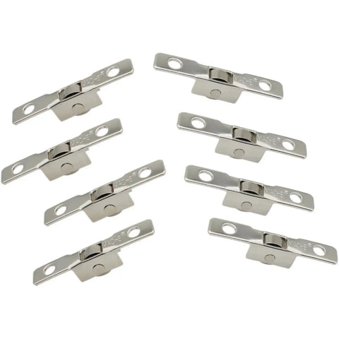 Eight Piece Sliding Window Roller Wheel Set Silver Metal Wheels For Windows And Cabinets Durable Metal Construction