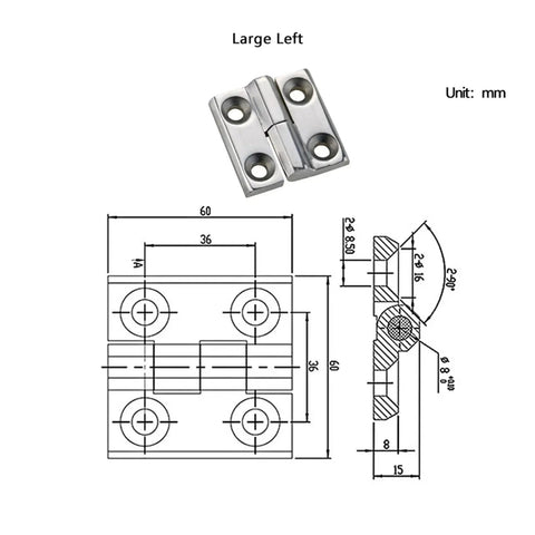 Heavy Duty 304 Stainless Steel Detachable Gate Hinge For Industrial Machinery And Equipment Thickened For High Load Capacity