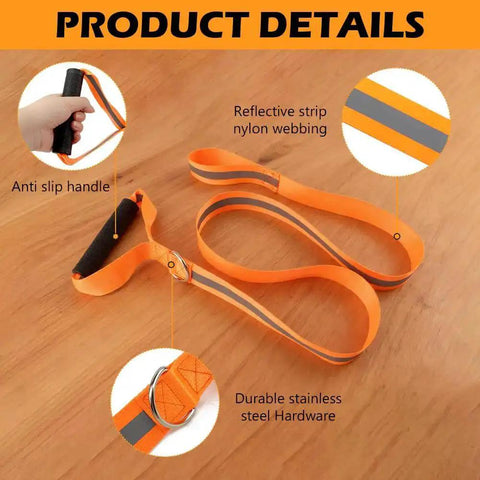 Two Pack 60 Inch Deer Drag Rope With 59 Inch Dual Harness Reflective Shoulder Straps And Storage Bag Heavy Duty 480 Lb Capacity