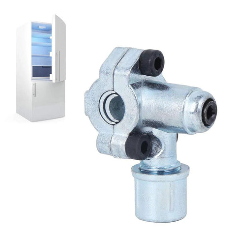 Miskall BVP-31 refrigeration piercing valve, silver metal needle valve for liquid adding; used in refrigerators and AC.