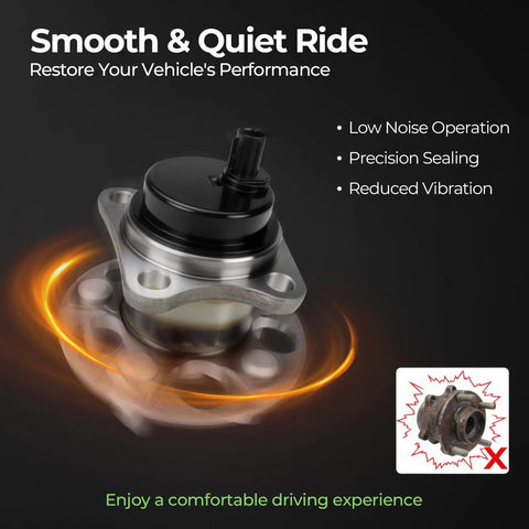 Ride Ready Rear Wheel Hub And Bearing Assembly 512505 For Toyota Prius 2010 To 2015 And Plug In 2012 To 2015 With ABS Sensor