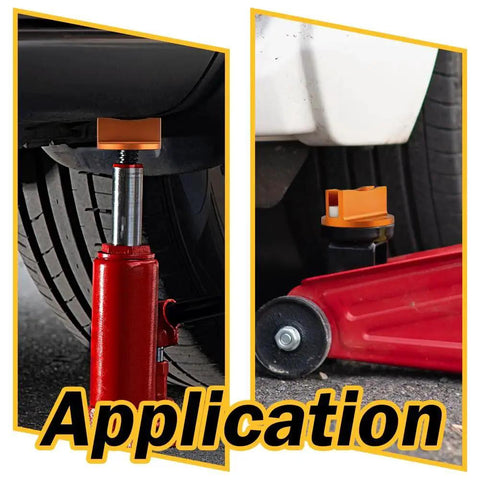 Pinch Weld Jack Pad Magnetic Aluminum Jacking Puck for Frame Rails and Cars installed under vehicle, side view