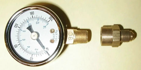 Oil Burner Pressure Test Gauge 0 To 200 PSI For Beckett Suntec Webster Danfoss Pumps Tests Oil Burners On 3 16 Inch Nozzle Line