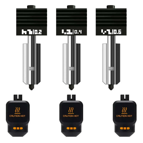 3 Pack Hotend Kit With 0.2mm 0.4mm 0.6mm Pro Grade Nozzles For P2S H2D H2S H2C Printers Anti Clogging And Leak Proof Hardened Steel
