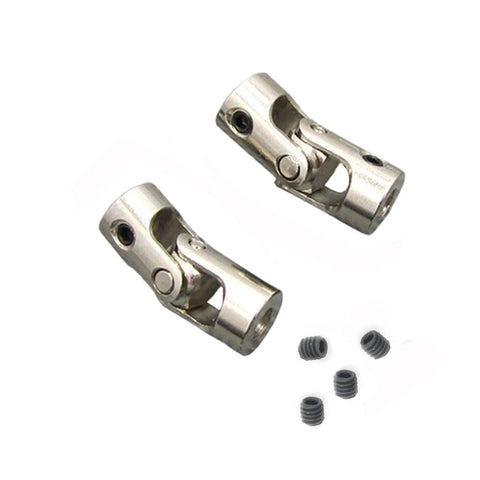 Amazon 2-pack universal joint shaft couplers for RC cars, metal, 4mm to 3.175mm, with screws