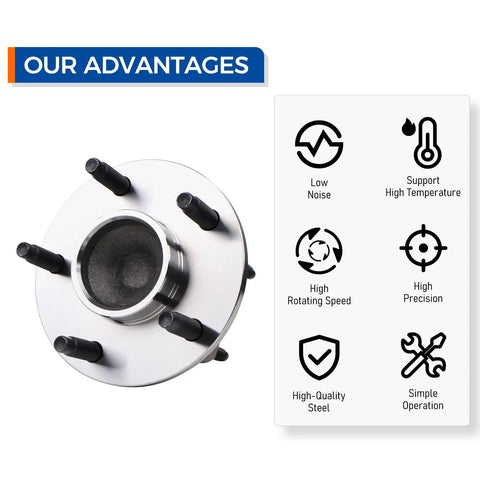 Rear Wheel Hub And Bearing Assembly 512285 Compatible With 2009 2010 Chevy Cobalt 2008 2010 HHR 5 Lug Advantages