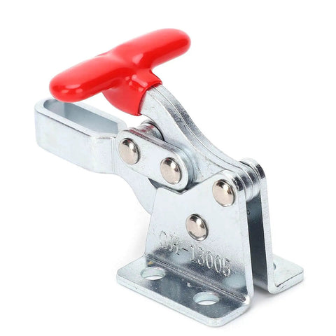 Front view of a 2 Piece Toggle Clamp Set Quick Release Vertical Welding Holding Clamps for woodworking jigs and fixtures.