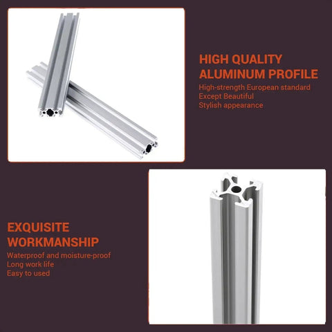 30x30 Aluminum Extrusion 1000mm 2 Pack T Slot Rails European Standard Anodized Silver Linear Rail, high-strength aluminum profile