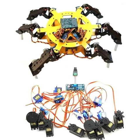 Robotic spider kit with servo motors and 16 Channel 12 Bit PWM Servo Motor Driver Board With I2C Interface For Arduino and Raspberry Pi