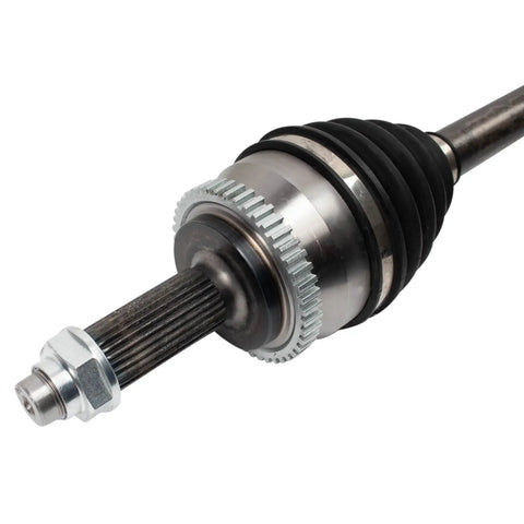 Close-up of CV axle from Front CV Axle And Wheel Bearing Kit Four Piece Set With Two CV Axles And Two Front Bearings For 2011 To 2013 Kia Forte