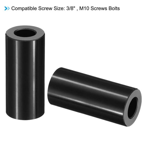 Rugged Aluminum Spacers Kit Five Pack M10 Three Quarter Inch OD X Two Inch Length Standoff For Three Eighths Inch Or M10 Bolts
