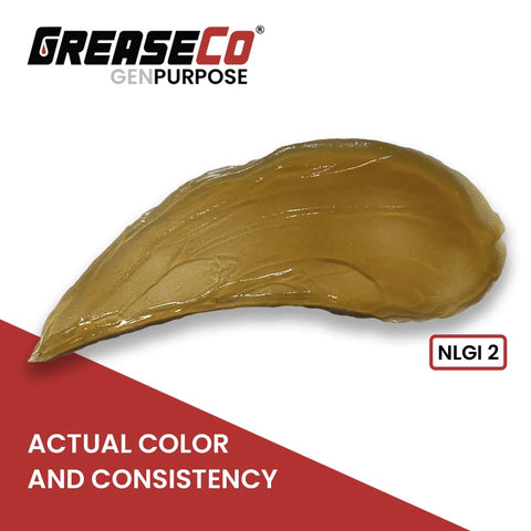 General purpose grease tube, amber color, NLGI 2, GreaseCo GenPurpose single tube.