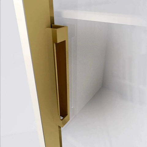 Self Adhesive Edge Fingerpull Door Handle Set 2 Pack No Screws Required Peel And Stick Installation on glass cabinet