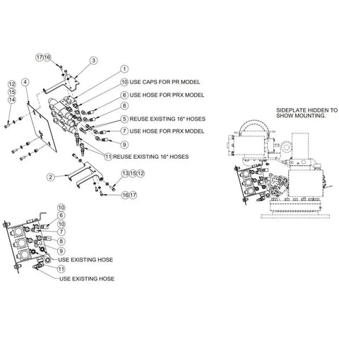 Diagram of Hydraulic Control Valve Retrofit Kit For Auto Crane 3203PR And PRX Series Cranes Model 320840100 components