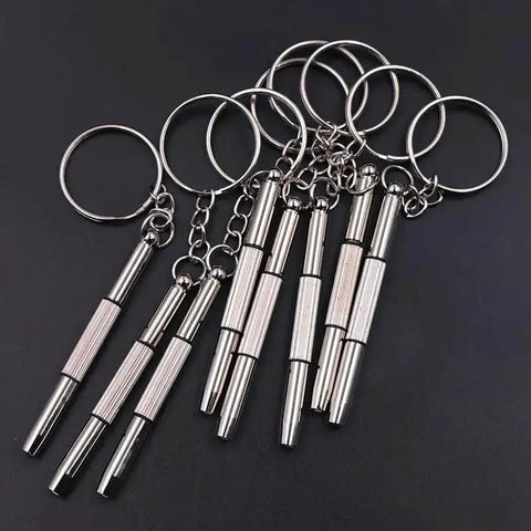 12 Pack Eyeglass Screwdriver Keychain Set Mini 3 In 1 Flat Phillips Hex Drivers Pocket Size for accessories and repairs