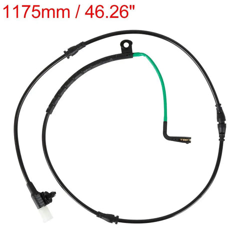 Brake pad wear sensor cable, front view, for Land Rover LR3 2005–2006, 1175mm length with green lead and connectors