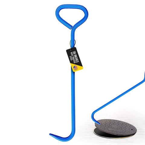 36 Inch Manhole Hook Tool Hex Alloy Steel Heat Treated for Durable Lifting of Manhole Covers Storm Drains