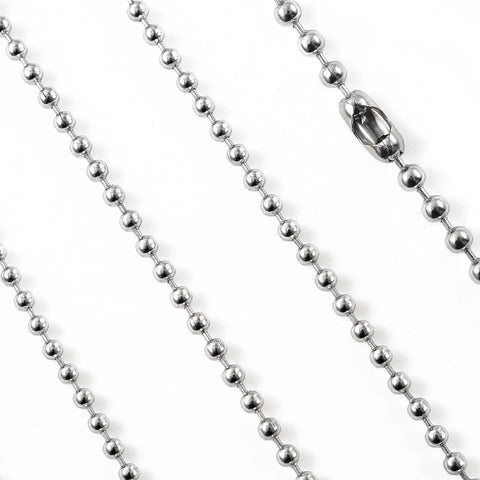 Close-up of 120 Inch Beaded Ball Pull Chain Extension For Roller Shades Stainless Steel Bead Chain Extender With 10 Connectors 4 5 mm Beads