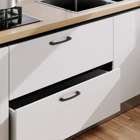10 Pack 4 Inch Matte Black Cabinet Pulls for Kitchen Cabinets Cupboards Durable Zinc Alloy Handles With Corrosion Resistant Finish