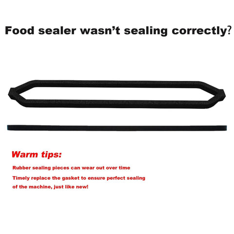 Image of a Six Piece Upper And Lower Gasket Replacement Kit For Vacuum Sealers E2900 E2901 Series That Fits Like A Charm, Compatible With GERYON Food Saver.