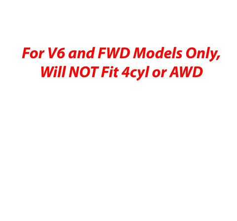 Image with text 'For V6 and FWD Models Only, Will NOT Fit 4cyl or AWD' highlighting CV axle fitment specifications.