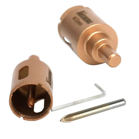 Two Pack 1 1/4 Inch Diamond Hole Saw Kit With Vacuum Brazed Core Drill Bit And Center Pilot Bit For Porcelain Tile Marble Granite