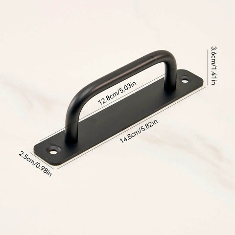 Black Aluminum Alloy Barn Door Handle Pull For Cabinets And Sliding Doors, Durable Go To Barn Door Hardware 5.82x0.98x1.41 in