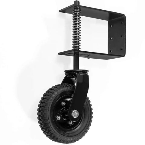Universal 8 Inch Flat Free Tire Gate Wheel With Suspension Spring Loaded Wood Chain Link Gate Caster Weight Capacity 200 Lb for gates