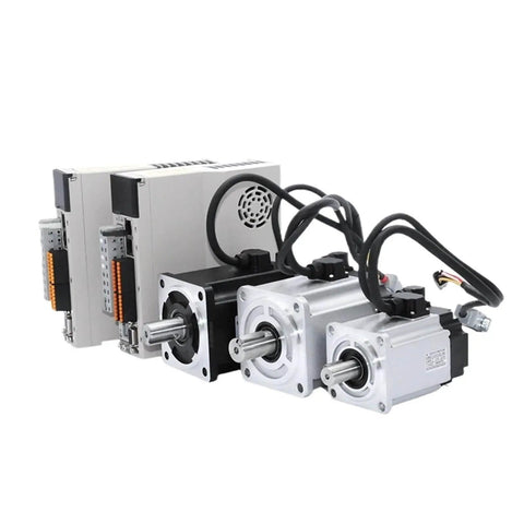 Boss Level 400W AC Servo Motor For 3D Printers With Single Phase 220V Drive, 1.27Nm Torque, 17-Bit Absolute Encoder, shown in assembly.