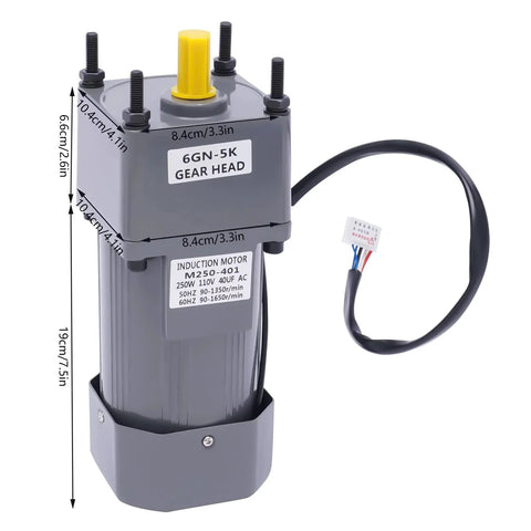 Beefy 250W 110V AC Gear Motor With Variable Speed Controller And Mounting Bracket For Automation And Conveyor Belts