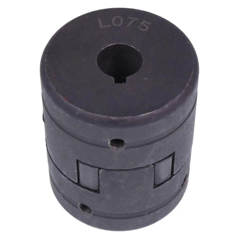 Flexible L Jaw Coupling Set L075 Three Piece One Half To Seven Eighths Inch Shaft Couplings With Buna N NBR Rubber Spider, top view