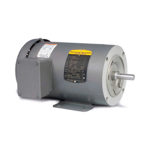 3-Phase General Purpose AC Motor, 56C Frame, TEFC Enclosure, 1/2 HP, 1140 RPM, 60Hz, 230/460V, Sealed Ball Bearing