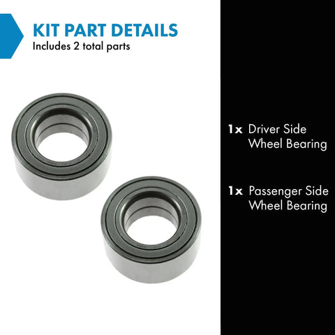 Wheel Bearing Set For Driver And Passenger Sides Compatible With 2002 2007 Mitsubishi Lancer, 2000 2002 Mirage, product image