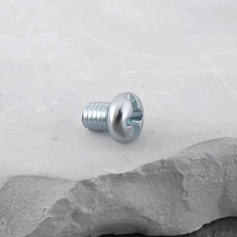 4 Pack Quick Adjust Chain Tensioner Screws M4x5mm For Stihl MS 170 171 180 181 182 192 Chainsaws, close-up of single screw