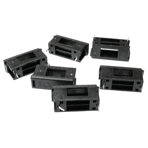 Collection of black plastic fuse holders from the 30 Pack 5x20mm PCB Mount Fuse Holders With Cover Black Plastic Fuse Seats For 250V 10A Circuits
