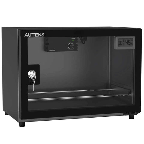 25L Filament Dehumidifier Storage Cabinet For 5 Rolls With Magnetic Seal, transparent glass and aluminum, low power 6W
