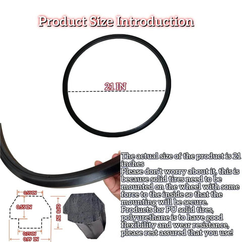 Universal 24 Inch No Flat Polyurethane Wheelchair Tires Pair With Mounting Tools And Straps Included Fits Nine Spoke 24 Inch Plastic Wheels From All Brands