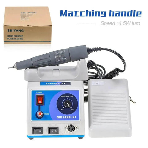 Pro Grade Micro Motor Polisher N7 S04 For Lab Use, Quick Change Burs System, Smooth Start To 35,000 RPM, precise tool