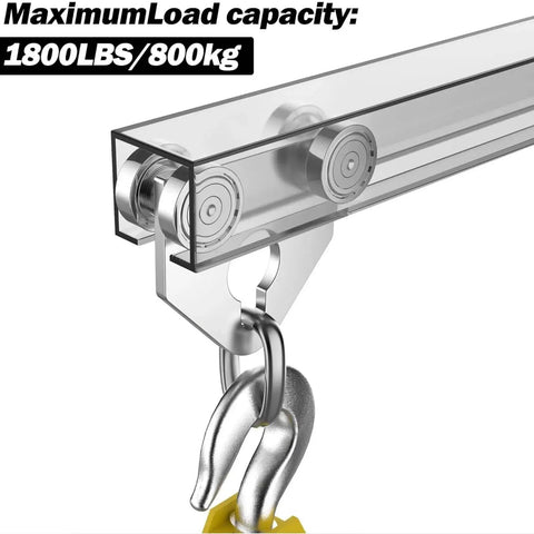 Four Wheel Trolley Assembly For 1.625 Inch Wide Strut Channel Posts Pack Of 2 Includes Lifting Eye Nut Galvanized Solid Steel