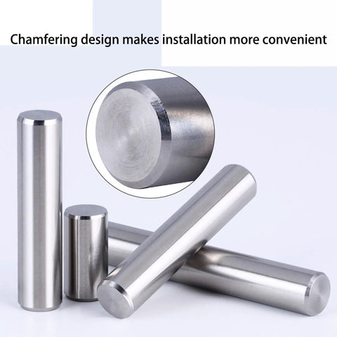 M2 304 Stainless Steel Cylindrical Dowel Pins, 100 Pack, Solid Round Locating Pins For Precision Alignment And Fixing, 2x22 Mm Size