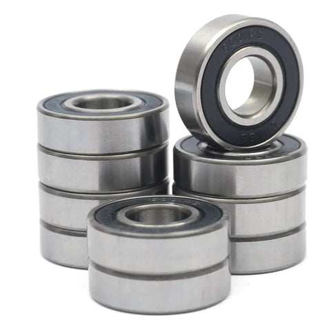 10 Pcs 6001 2RS Deep Groove Ball Bearings 12x28x8mm Double Rubber Sealed Pre Lubricated for Precision Machines.