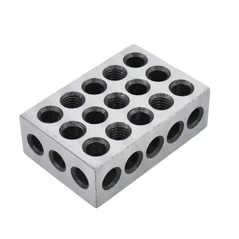 Precision 5 Matched Pair 1 2 3 Blocks With 23 Holes 0.0002 Inch Accuracy Pro Grade Machinist Hardened Steel RC 55 62 Jig