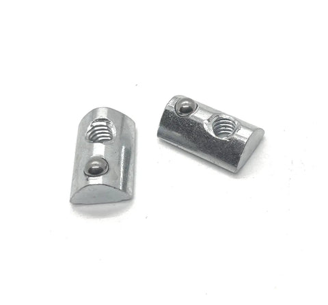 Drop-In T-Nut With Spring Ball Self Aligning 1/4-20 Tap For 15 Series Aluminum Extrusion 24 Pc Pack Designed For 80/20 Profiles T Slot Nut