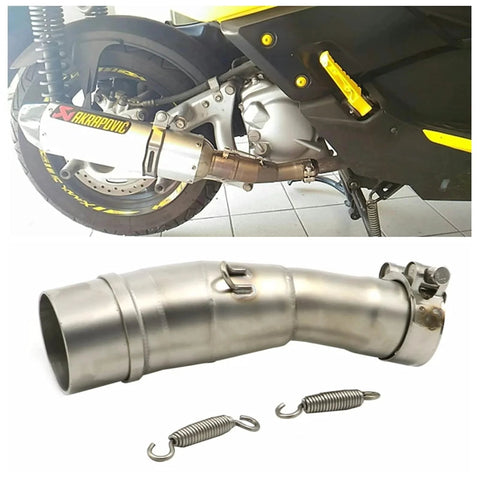 Six-piece stainless steel motorcycle exhaust pipe springs set, 65mm, silver, with hook springs