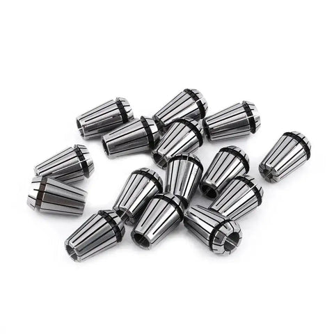 15 Piece ER20 Collet Set 1mm To 13mm With 65Mn Steel Spring Collets For CNC Milling Machines And Lathes, displayed on white background