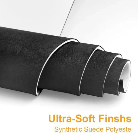 Suede Headliner Fabric With Foam Backing For Auto Roof Replacement 54x60 Inches, rolled view showing foam and suede layers