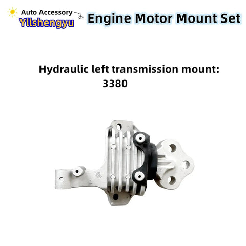 Hydraulic left transmission mount for Jeep Cherokee 2014-2019 and Chrysler 200 2015-2017, part 3380, steel and aluminum chassis