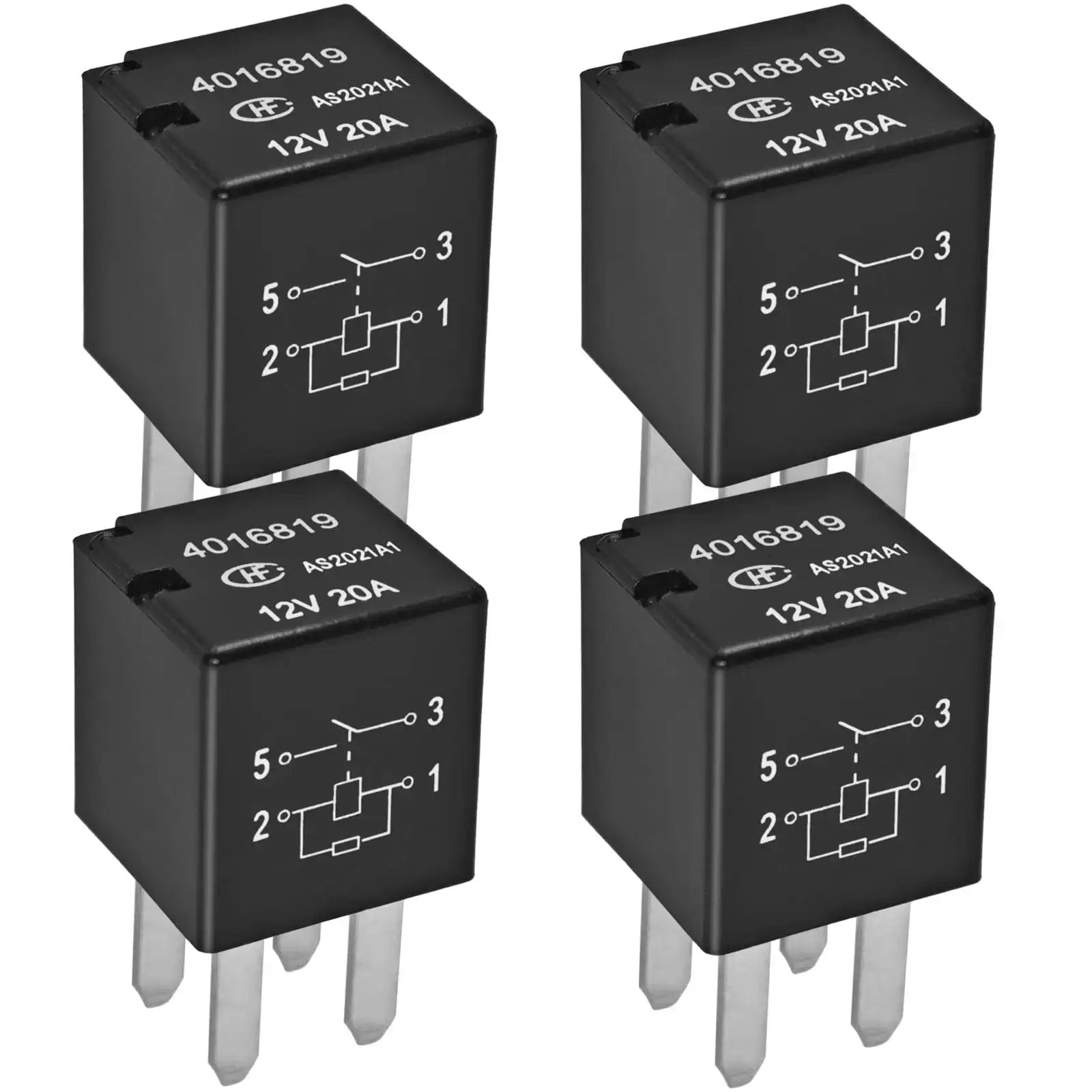 Ultra Micro ISO Automotive Relay Pack Of 4 12V DC 20A ...